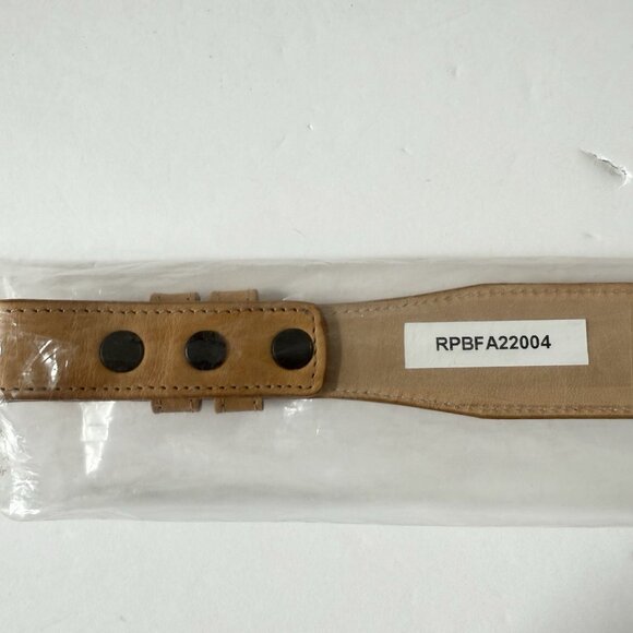 Rod Patrick Boots Mens Western Belt 1.25 in Size 34 Tan Horse Leather Taper End - Picture 8 of 10